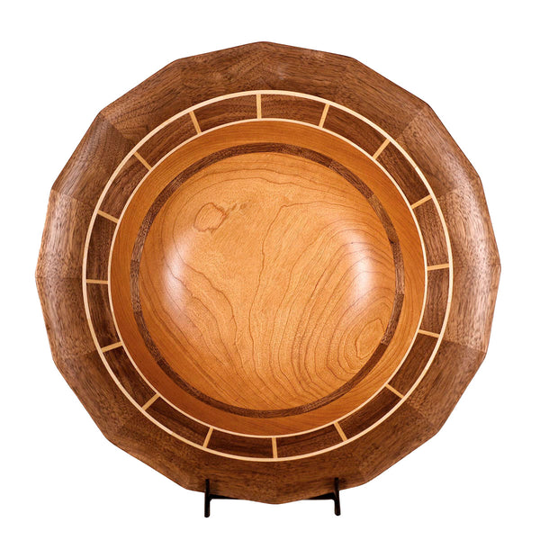 One-of-a-kind fluted & segmented centerpiece bowl