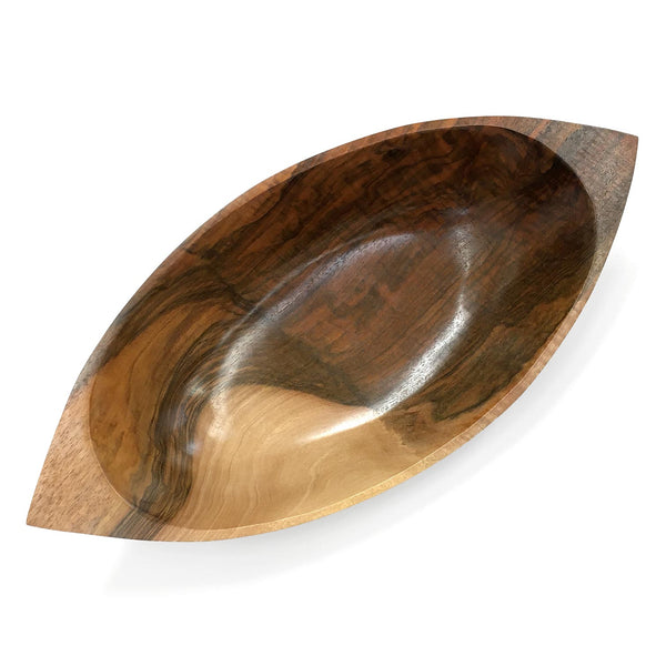 Nicasio Woodworks Wedded Wood™ medium oval bowl with handles