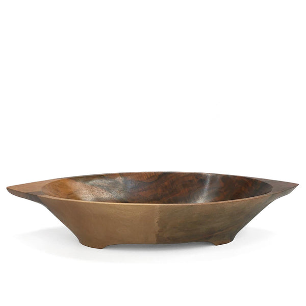 Nicasio Woodworks Wedded Wood™ medium oval bowl with handles