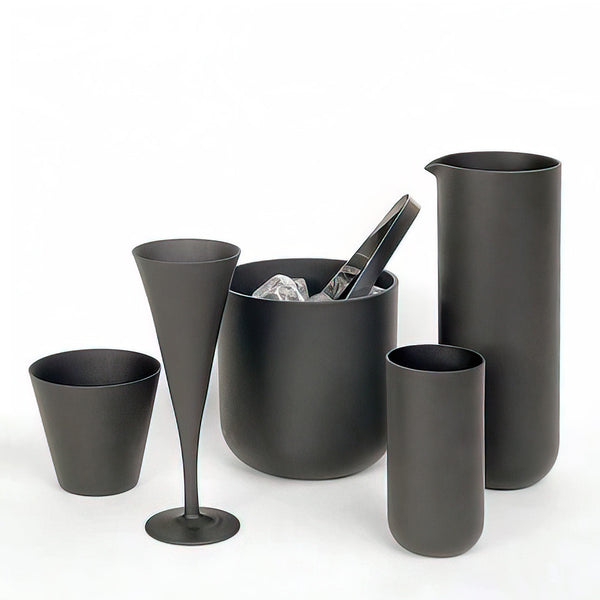Sugahara Black matte glass ice bucket