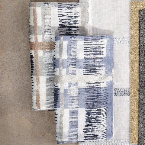 Bodrum Contempo metallic print linen napkins, set of 4