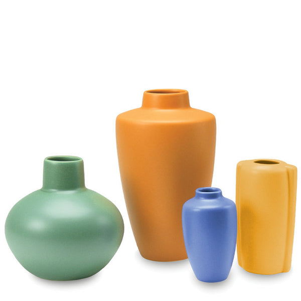 Round deco style ceramic vase
